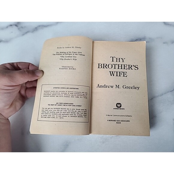 Thy Brother's Wife By Andrew M. Greeley Paperback - Picture 3 of 10
